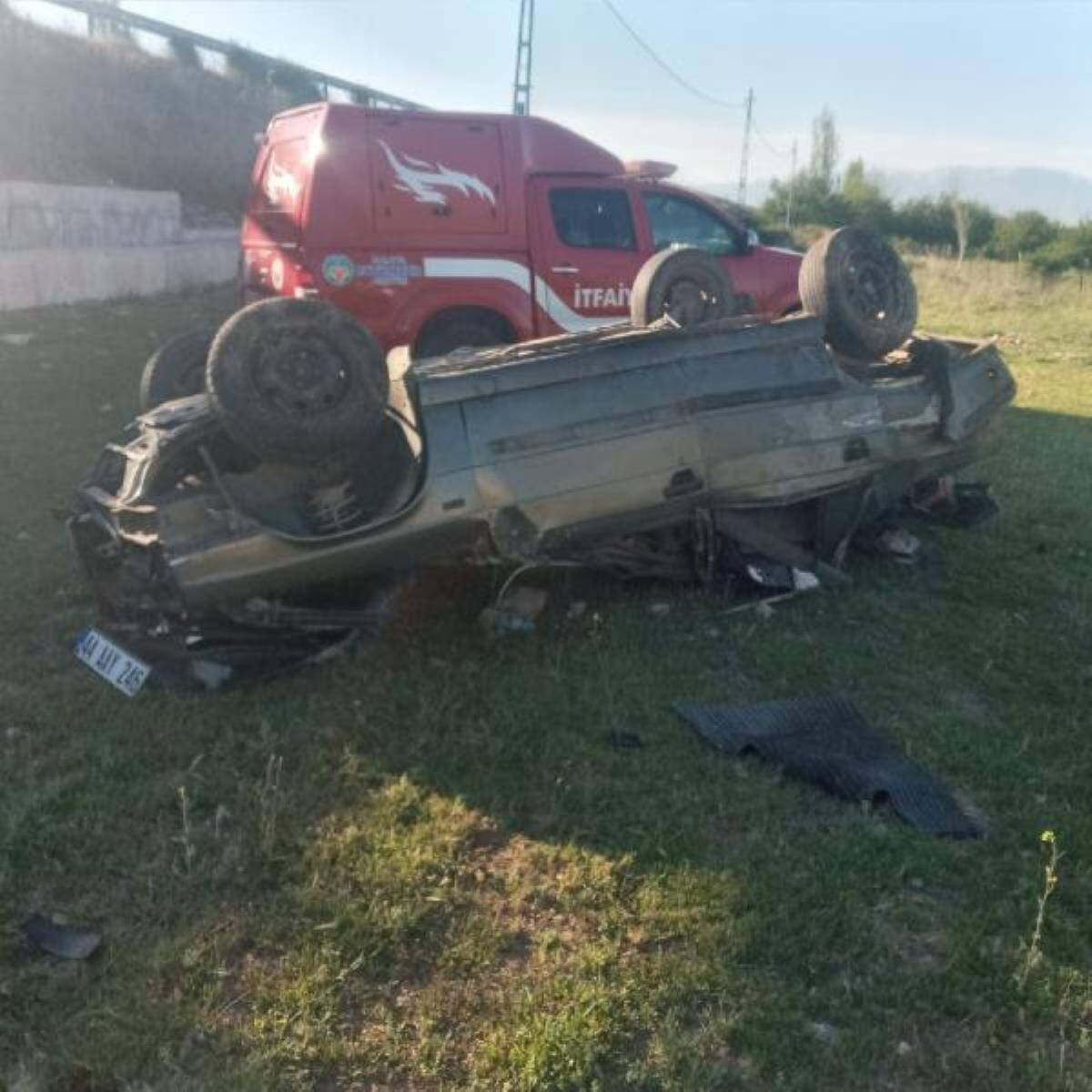 Son dakika haberi | Taklalar atarak ters dönen otomobilin sürücüsü öldü
